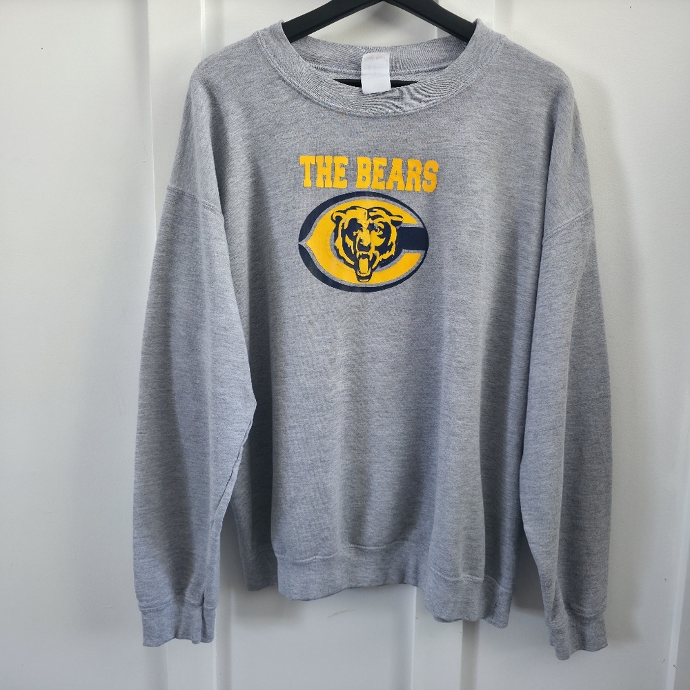 Gildan Vintage Chicago Bears Sweatshirt - Distressed Graphic - Y2K  size L